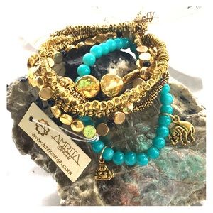 Amrita Singh Buddha & Elephant Meditation Bracelet